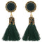 Retro Premium Ladies Tassel Earrings - Green