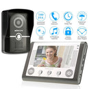 1KKMOON 7” Wired Video Door Phone System Visual Intercom Doorbell with 1*800x480 Indoor Monitor + 1*700TVL Outdoor Camera support Unlock Infrared Night View Rainproof Lock Time Delay Adjustable View Angels for Home Surveillance