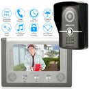 1KKMOON 7” Wired Video Door Phone System Visual Intercom Doorbell with 1*800x480 Indoor Monitor + 1*700TVL Outdoor Camera support Unlock Infrared Night View Rainproof Lock Time Delay Adjustable View Angels for Home Surveillance