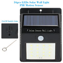 16 LED Solar Wall Light PIR Motion Sensor Outdoor Waterproof  Energy-Saving Garden Street Lamp