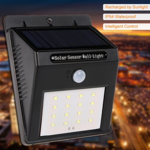 16 LED Solar Wall Light PIR Motion Sensor Outdoor Waterproof  Energy-Saving Garden Street Lamp