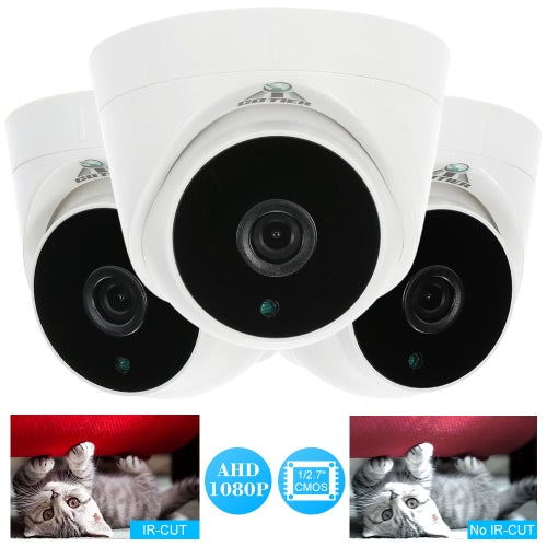 COTIER  1080P 2.0MP AHD Dome CCTV Camera 3.6mm 1/2.7’’ CMOS 3 Array IR LEDs Night Vision IR-CUT Indoor Home Surveillance NTSC System