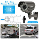 كاميرا KKmoon 1080P AHD Bullet CCTV التناظرية 2.8~12 مم عدسة تكبير يدوية متغيرة البؤرة 1/3 بوصة لسوني CMOS 2.0 ميجابكسل IR-CUT 72 IR LED رؤية ليلية مقاومة للطقس في الأماكن المغلقة والخارجية نظام NTSC