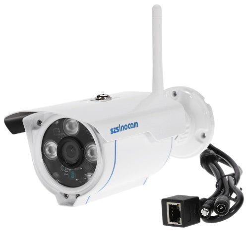 szsinocam 1080P Wireless WIFI HD Bullet IP Camera 2.0MP 3 Array IR LEDS 1/3 ''CMOS 4mm Lens H.264 P2P دعم مقاوم للماء للرؤية الليلية كشف الحركة تطبيق الهاتف للتحكم في أمان CCTV