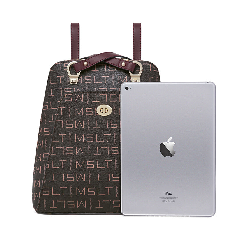 S142B Stylish Female Casual Backpack - Brown