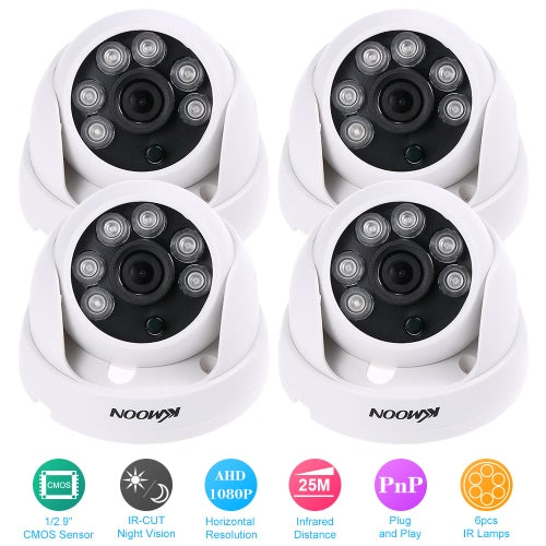 كاميرا KKmoon 4*1080P 2000TVL AHD CCTV + كابل مراقبة 4*60 قدم