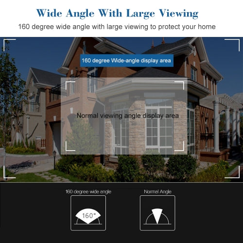 كاميرا KKmoon 2.4 بوصة LCD رقمية لثقب الباب بزاوية 160 درجة للعين وجرس الباب عالي الدقة بالأشعة تحت الحمراء