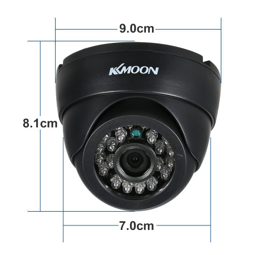 كاميرا KKmoon 1080P AHD Dome CCTV التناظرية عدسة 3.6 مم CMOS 2.0MP IR-CUT 24 قطعة IR LED للرؤية الليلية لنظام PAL لأمن المنزل