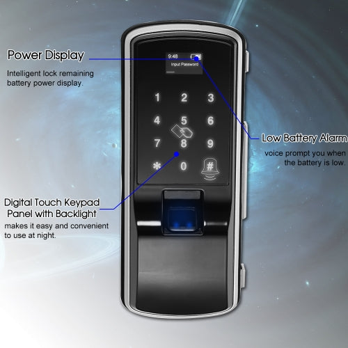 Smart Lock Glass Door Intelligent Fingerprint Lock