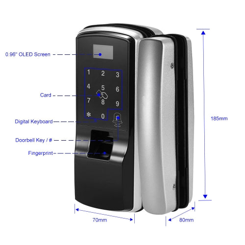 Smart Lock Glass Door Intelligent Fingerprint Lock