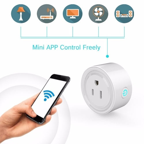 Wifi Smart Plug Enabled Mini Socket App Remote Control US Plug