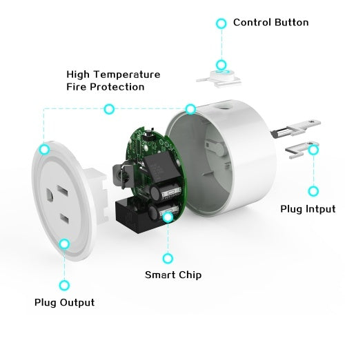 Wifi Smart Plug Enabled Mini Socket App Remote Control US Plug