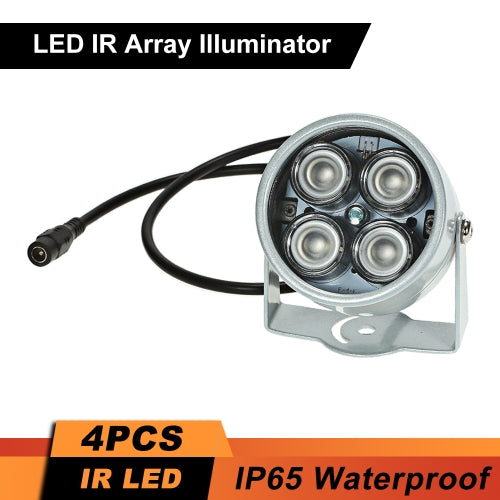 4pcs High Power LED IR Array Illuminator IR Lamp for CCTV Security Camera Silver