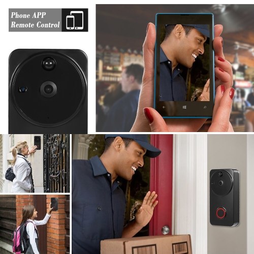 720P WiFi Visual Intercom Door Phone 2-way Audio Video Doorbell