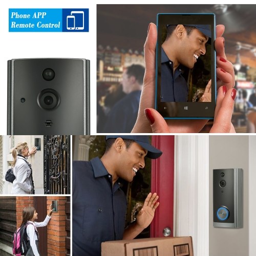 720P WiFi Visual Intercom Door Phone 2-way Audio Video Doorbell