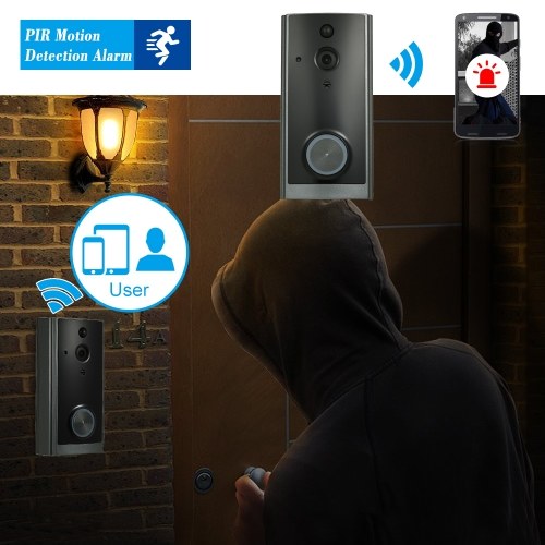 720P WiFi Visual Intercom Door Phone 2-way Audio Video Doorbell