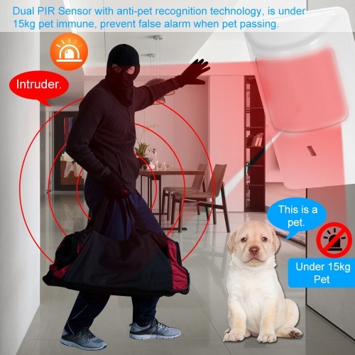 Anti-Pet PIR Motion Sensor Wired Alarm Dual Infrared Detector