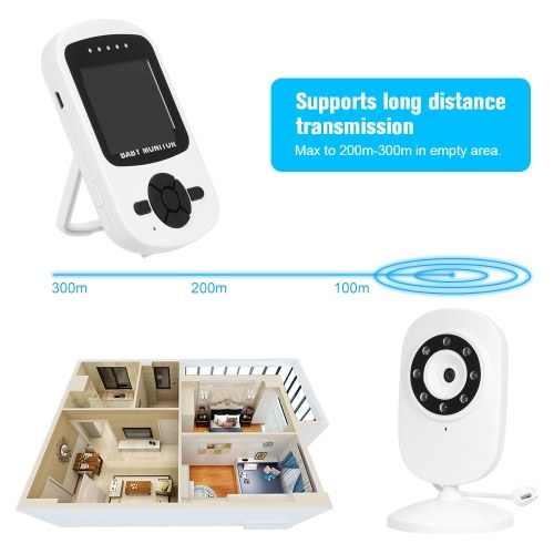 2.4GHz Wireless Digital Baby Monitor Two Way Talk Temperature Monitoring