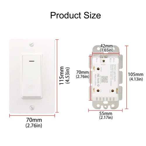 WiFi Intelligent Switch US Standard Button Switch