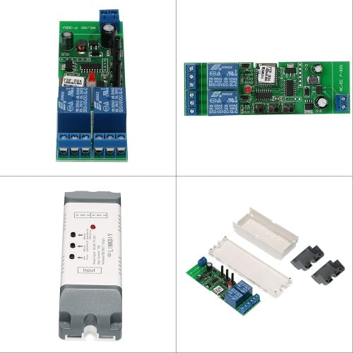 Sonoff 2CH DC/AC7-32V وحدة تبديل واي فاي ذكية عالمية