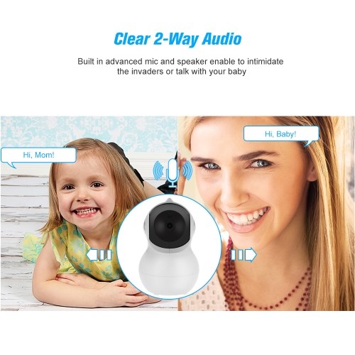 1080P WiFi Smart IP Camera Baby Monitor Without Power Plug