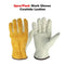 2pcs/Pack Cowhide Leather Men Working Welding Gloves