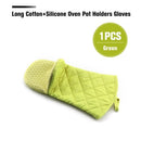 1PC Long Cotton+Silicone Oven Pot Holders Gloves