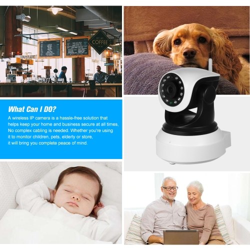 HD 1080P 2.0 Megapixels Wireless Pan Tilt Network IP Cloud  Camera Without Power Plug