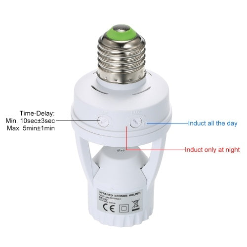 360 Degrees PIR Induction Motion Sensor Lamp Holder