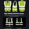 SFVest  High Visibility Reflective Safety Vest Reflective Vest Multi Pockets Workwear Security Working Clothes Day Night Motorcycle Cycling Warning Safety Waistcoat