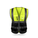 SFVest  High Visibility Reflective Safety Vest Reflective Vest Multi Pockets Workwear Security Working Clothes Day Night Motorcycle Cycling Warning Safety Waistcoat