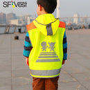 SFVest High Visibility Children Safety Reflective Vest Kindergarten Reflecting Coat Safety Clothing Reflective Clothes Vests Sport Reflective Fabric Outdoor Safety Road Traffic Warning for Kids Boy Girl