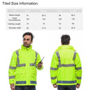 SFVest High Visibility Reflective Rainwear Coat Luminous Safety Raincoat Outdoor Hiking Riding Men and Women Waterproof 300D Oxford Cloth Coating