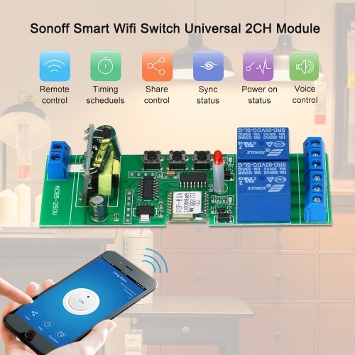 Sonoff Smart Wifi Switch Universal Module 2CH AC85-250V