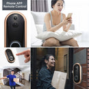 Smart WIFI 720P Security Doorbell with Visual Recording Night Vision PIR Motion Detection