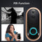 Smart WIFI 720P Security Doorbell with Visual Recording Night Vision PIR Motion Detection