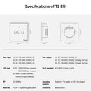 SONOFF T2 TX مفتاح ذكي واي فاي يعمل باللمس على الحائط