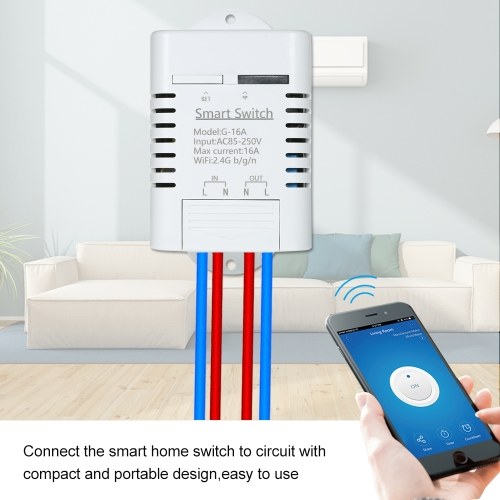 Smart Wifi Switch Compatible with Sonoff & EWeLink 16A/3500W Wireless Remote Switch Timer