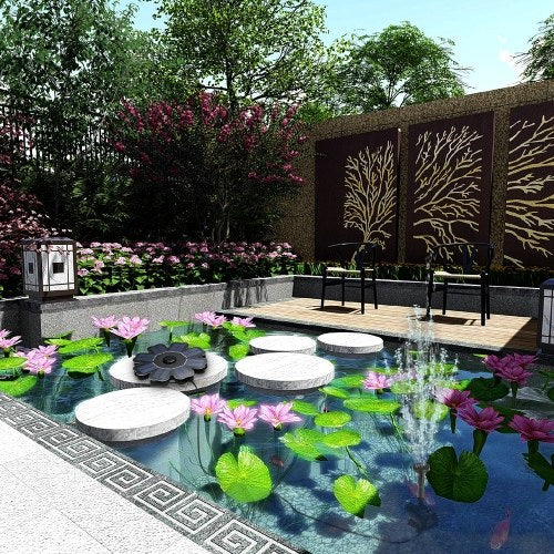 160mm/6.3" Solar Power Fountain Flower-shape Solar Panel Energy-saving Water Pump