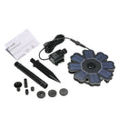 160mm/6.3" Solar Power Fountain Flower-shape Solar Panel Energy-saving Water Pump