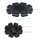 195mm/7.68" Solar Power Fountain Flower-shape Solar Panel Energy-saving Water Pump