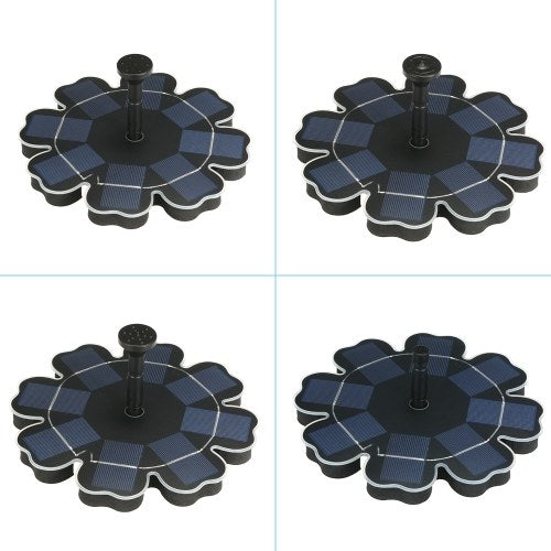 195mm/7.68" Solar Power Fountain Flower-shape Solar Panel Energy-saving Water Pump