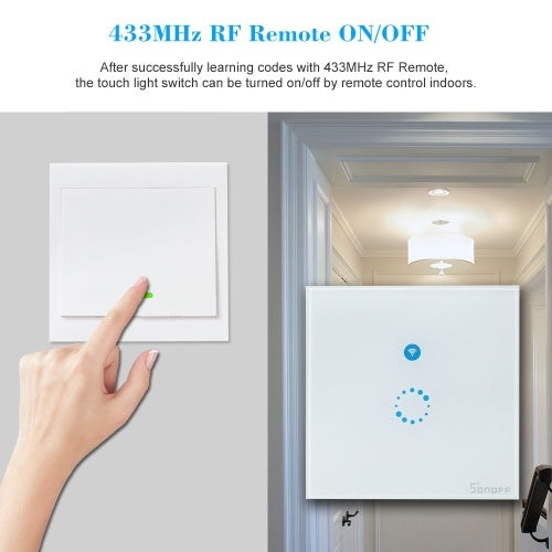 1PCS SONOFF T1 1 Gang Smart WiFi Wall Light Switch