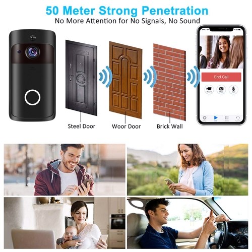 Smart Home WiFi Doorbell 1080P HD Security Camera