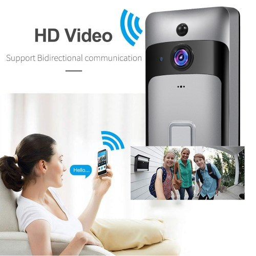 Smart Home WiFi Doorbell 1080P HD Security Camera with Two-Way Audio