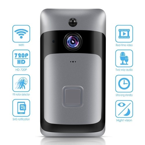 Smart Home WiFi Doorbell 1080P HD Security Camera with Two-Way Audio