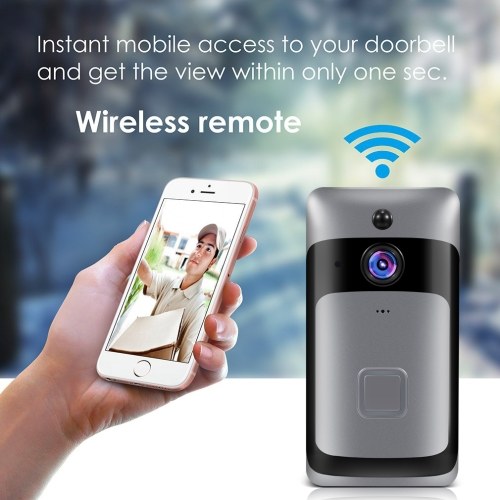 Smart Home WiFi Doorbell 1080P HD Security Camera with Two-Way Audio