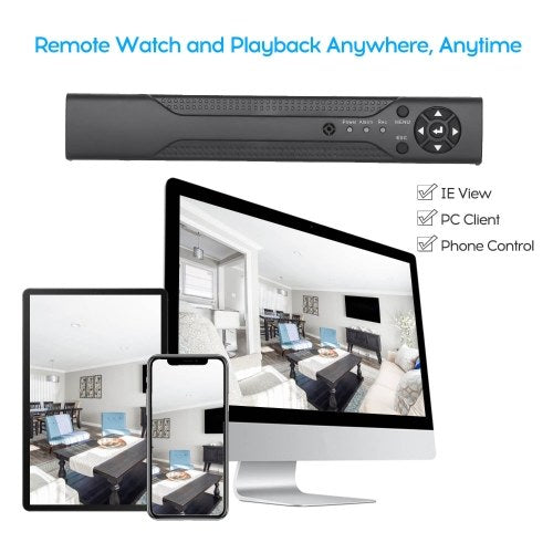 8CH Security Camera System Full 1080P Video DVR Recorder with 4 * 1080P Indoor Outdoor Weatherproof CCTV Cameras