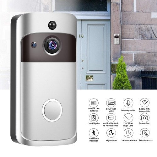 Smart Home WiFi Doorbell with Black Chime  AU Plug