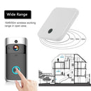 Smart HD 1080P Wireless Video Intercom WI-FI Video Door Phone Visual Door Bell WIFI Doorbell Camera for Apartments IR Alarm Wireless Security Camera with Batteries & 2 Chimes Silver